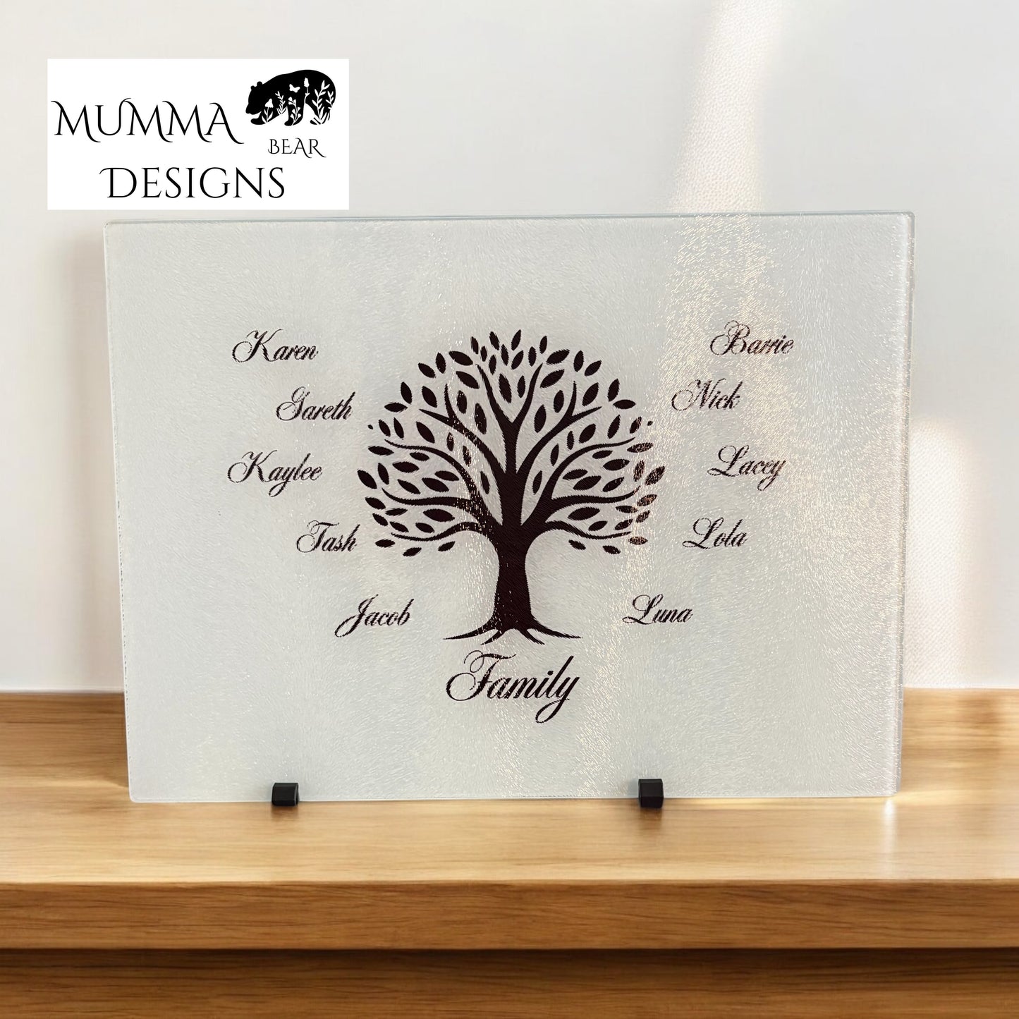 A3 Glass Chopping Board / Worktop Saver – Smooth or Chinchilla Finish