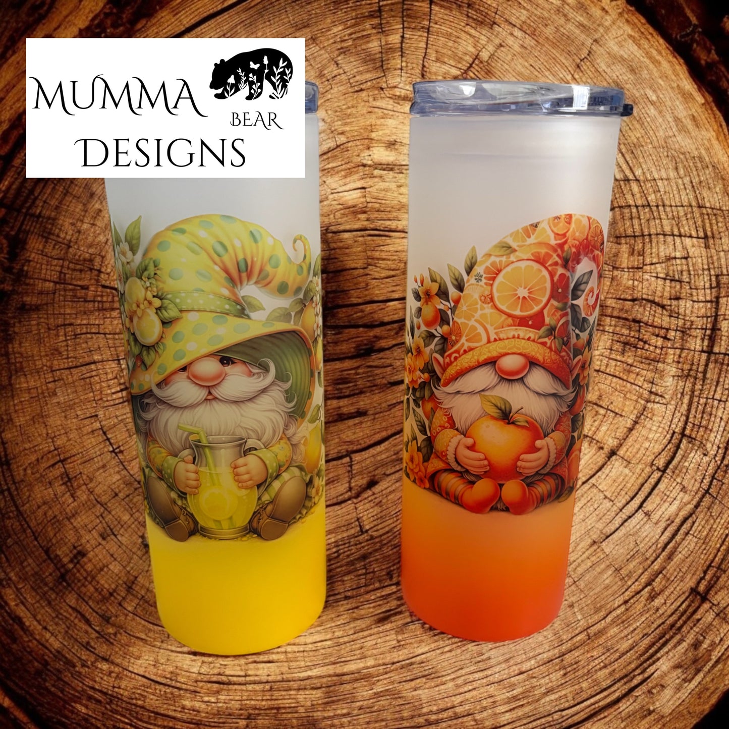 25oz Glass Slimline Tumbler with Lid & Straw