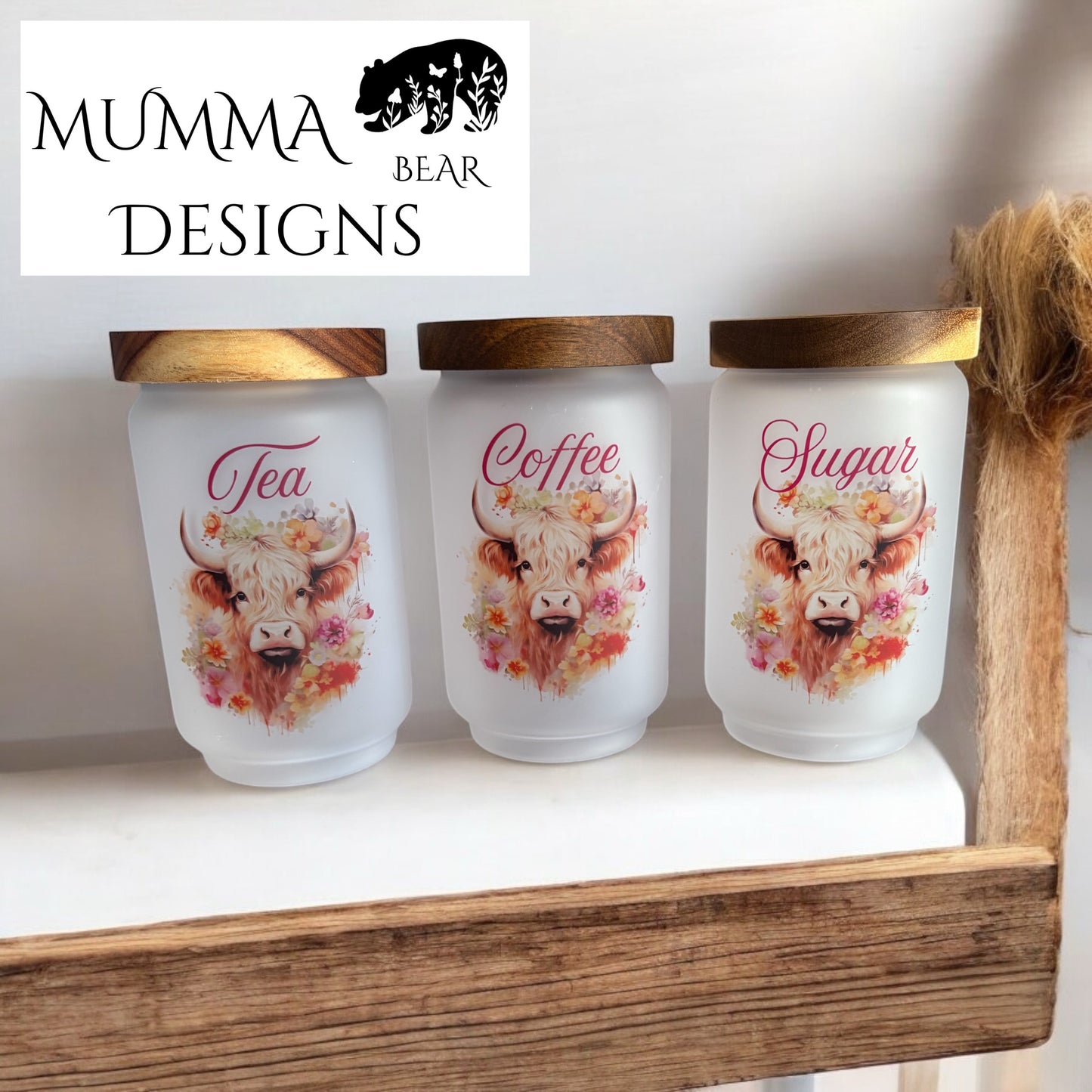 Sleek Frosted Glass Canisters (set of three)