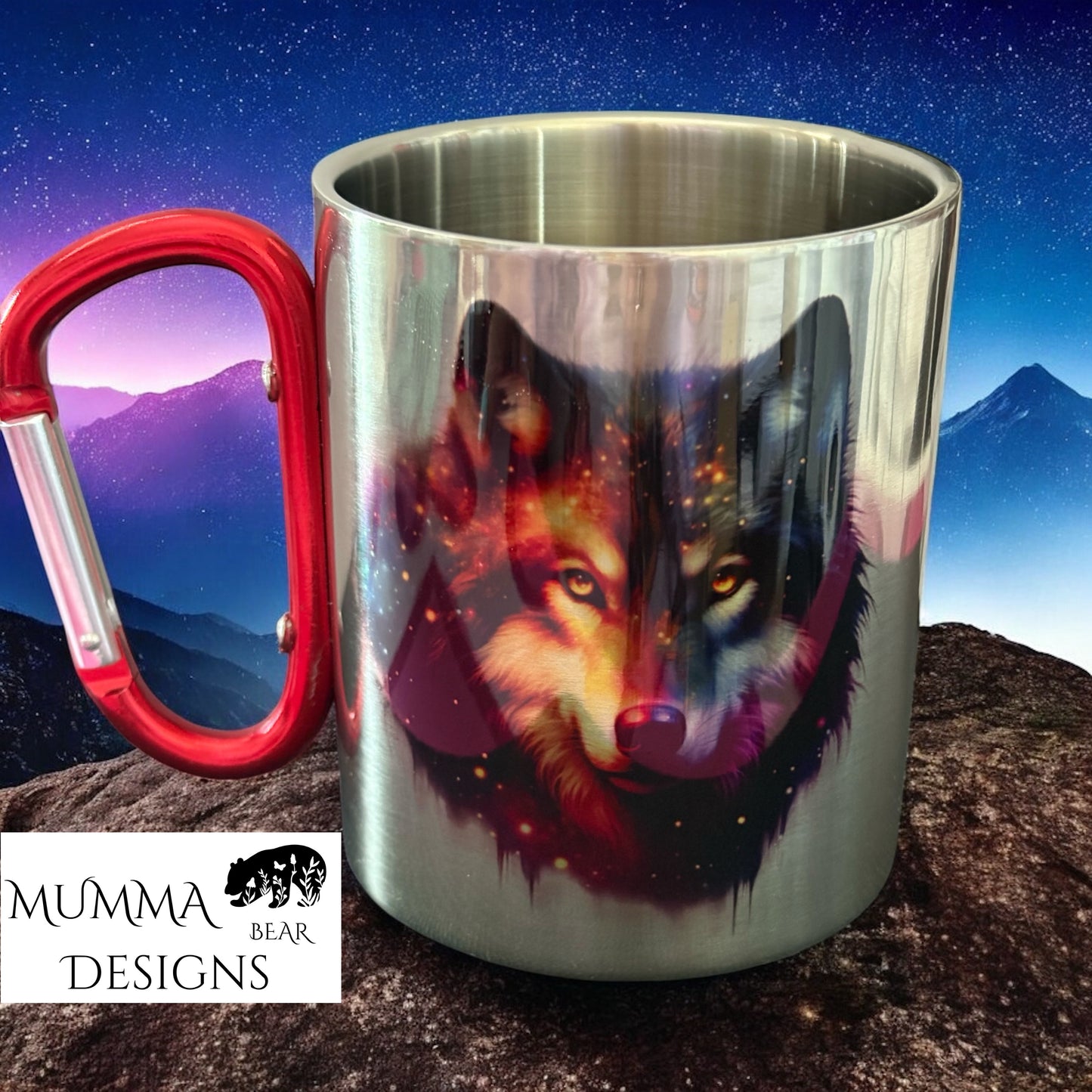 Enamel Cup – White or Silver with Standard or Carabiner Handle