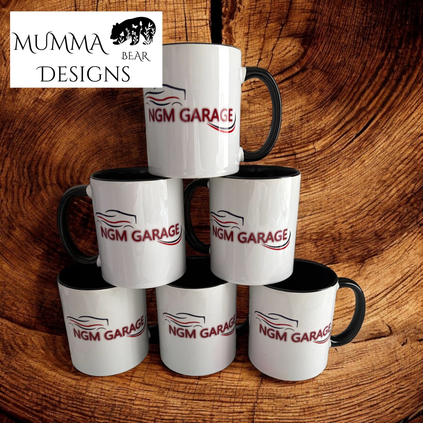 11oz High-Gloss Mug with Colored Handle Options