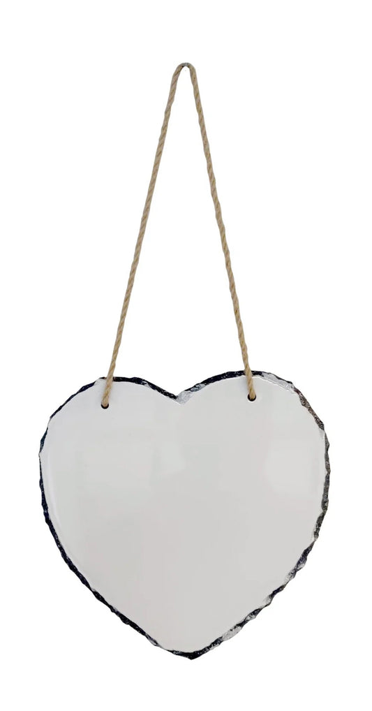 Hanging Heart-Shaped High-Gloss Slate Picture