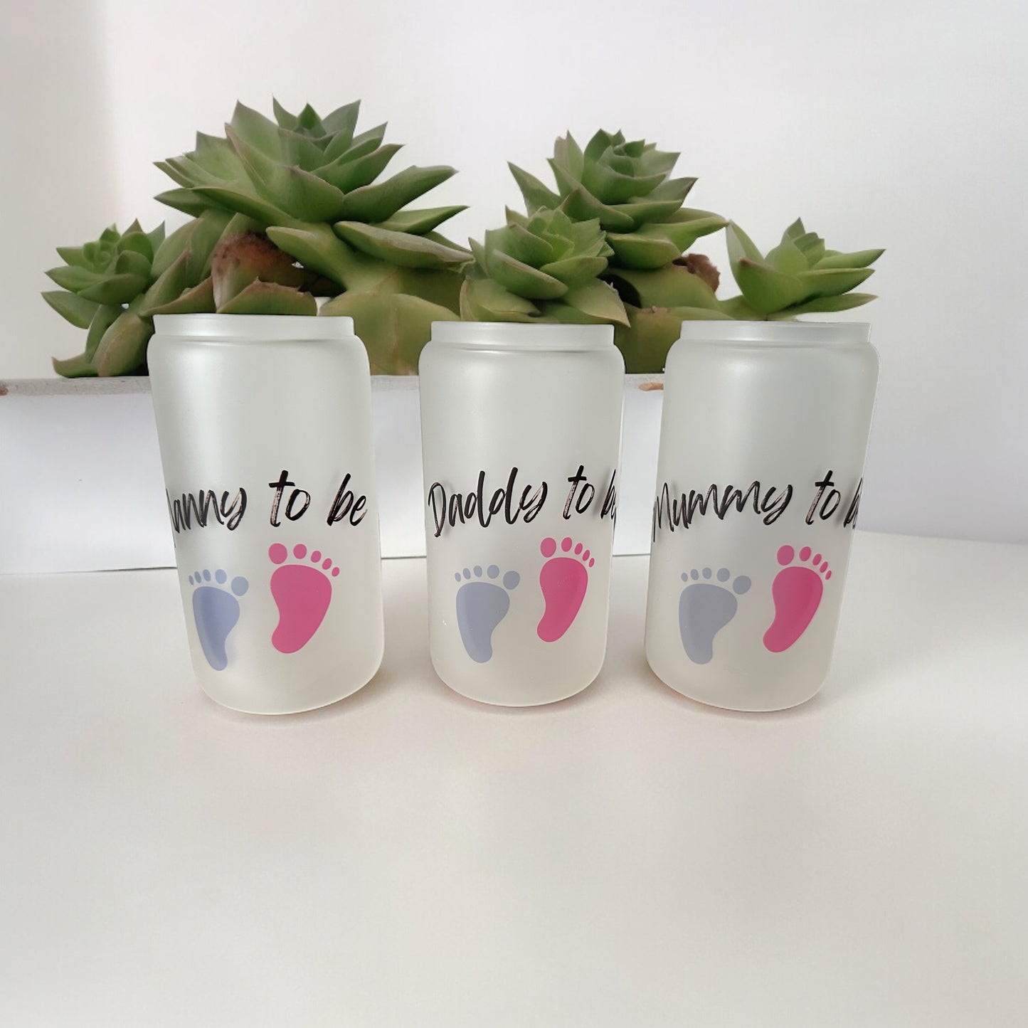 16oz Glass Libbey Can with Straw & Wooden Lid